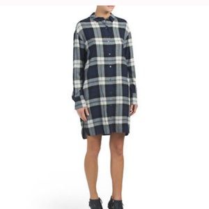 Theory Plaid Shirt Dress size Large